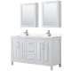 A thumbnail of the Wyndham Collection WCV252560D-VCA-MED White / Carrara Cultured Marble Top / Polished Chrome Hardware