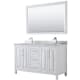 A thumbnail of the Wyndham Collection WCV252560DUNSM58 White / White Carrara Marble Top / Polished Chrome Hardware