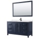 A thumbnail of the Wyndham Collection WCV252560S-QTZ-UNSM58 Dark Blue / White Quartz Top / Matte Black Hardware