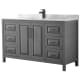 A thumbnail of the Wyndham Collection WCV252560SUNSMXX Dark Gray / White Carrara Marble Top / Matte Black Hardware