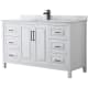 A thumbnail of the Wyndham Collection WCV252560SUNSMXX White / White Carrara Marble Top / Matte Black Hardware