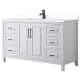 A thumbnail of the Wyndham Collection WCV252560S-VCA-MXX White / White Cultured Marble Top / Matte Black Hardware