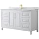 A thumbnail of the Wyndham Collection WCV252560SUNSMXX White / White Carrara Marble Top / Brushed Gold Hardware