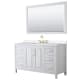 A thumbnail of the Wyndham Collection WCV252560S-QTZ-US3M58 White / White Quartz Top / Brushed Gold Hardware