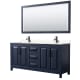 A thumbnail of the Wyndham Collection WCV252572D-VCA-M70 Dark Blue / Carrara Cultured Marble Top / Matte Black Hardware