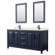 A thumbnail of the Wyndham Collection WCV252572D-QTZ-UNSM24 Dark Blue / Giotto Quartz Top / Matte Black Hardware