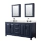 A thumbnail of the Wyndham Collection WCV252572D-QTZ-US3MED Dark Blue / Giotto Quartz Top / Matte Black Hardware