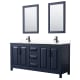 A thumbnail of the Wyndham Collection WCV252572D-VCA-M24 Dark Blue / White Cultured Marble Top / Matte Black Hardware