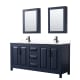 A thumbnail of the Wyndham Collection WCV252572D-VCA-MED Dark Blue / White Cultured Marble Top / Matte Black Hardware