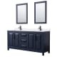 A thumbnail of the Wyndham Collection WCV252572D-QTZ-UNSM24 Dark Blue / White Quartz Top / Matte Black Hardware