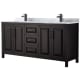 A thumbnail of the Wyndham Collection WCV252572DUNSMXX Dark Espresso / White Carrara Marble Top / Matte Black Hardware