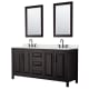 A thumbnail of the Wyndham Collection WCV252572D-QTZ-US3M24 Dark Espresso / Giotto Quartz Top / Matte Black Hardware