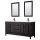 A thumbnail of the Wyndham Collection WCV252572D-VCA-M24 Dark Espresso / White Cultured Marble Top / Matte Black Hardware
