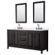 A thumbnail of the Wyndham Collection WCV252572D-QTZ-US3M24 Dark Espresso / White Quartz Top / Matte Black Hardware