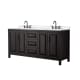 A thumbnail of the Wyndham Collection WCV252572D-QTZ-US3MXX Dark Espresso / White Quartz Top / Matte Black Hardware