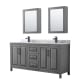 A thumbnail of the Wyndham Collection WCV252572DUNSMED Dark Gray / White Carrara Marble Top / Matte Black Hardware