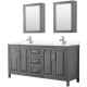 A thumbnail of the Wyndham Collection WCV252572D-VCA-MED Dark Gray / Carrara Cultured Marble Top / Polished Chrome Hardware