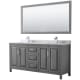 A thumbnail of the Wyndham Collection WCV252572DUNSM70 Dark Gray / White Carrara Marble Top / Polished Chrome Hardware
