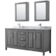 A thumbnail of the Wyndham Collection WCV252572DUNSMED Dark Gray / White Carrara Marble Top / Polished Chrome Hardware