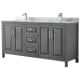 A thumbnail of the Wyndham Collection WCV252572DUNSMXX Dark Gray / White Carrara Marble Top / Polished Chrome Hardware