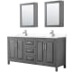 A thumbnail of the Wyndham Collection WCV252572D-VCA-MED Dark Gray / White Cultured Marble Top / Polished Chrome Hardware