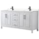 A thumbnail of the Wyndham Collection WCV252572D-VCA-MXX White / Carrara Cultured Marble Top / Matte Black Hardware