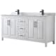 A thumbnail of the Wyndham Collection WCV252572DUNSMXX White / White Carrara Marble Top / Matte Black Hardware