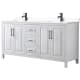 A thumbnail of the Wyndham Collection WCV252572D-VCA-MXX White / White Cultured Marble Top / Matte Black Hardware