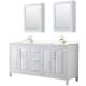 A thumbnail of the Wyndham Collection WCV252572D-VCA-MED White / Carrara Cultured Marble Top / Brushed Gold Hardware