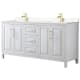 A thumbnail of the Wyndham Collection WCV252572D-VCA-MXX White / Carrara Cultured Marble Top / Brushed Gold Hardware