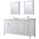 A thumbnail of the Wyndham Collection WCV252572DUNSMED White / White Carrara Marble Top / Brushed Gold Hardware