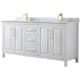 A thumbnail of the Wyndham Collection WCV252572DUNSMXX White / White Carrara Marble Top / Brushed Gold Hardware