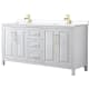 A thumbnail of the Wyndham Collection WCV252572D-VCA-MXX White / White Cultured Marble Top / Brushed Gold Hardware