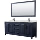 A thumbnail of the Wyndham Collection WCV252580D-QTZ-UNSM70 Dark Blue / Giotto Quartz Top / Matte Black Hardware