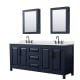 A thumbnail of the Wyndham Collection WCV252580D-QTZ-US3MED Dark Blue / Giotto Quartz Top / Matte Black Hardware