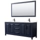 A thumbnail of the Wyndham Collection WCV252580D-VCA-M70 Dark Blue / White Cultured Marble Top / Matte Black Hardware