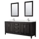 A thumbnail of the Wyndham Collection WCV252580D-QTZ-UNSM24 Dark Espresso / White Quartz Top / Polished Chrome Hardware