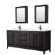 A thumbnail of the Wyndham Collection WCV252580D-VCA-MED Dark Espresso / Carrara Cultured Marble Top / Matte Black Hardware