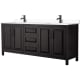A thumbnail of the Wyndham Collection WCV252580D-VCA-MXX Dark Espresso / White Cultured Marble Top / Matte Black Hardware