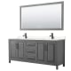 A thumbnail of the Wyndham Collection WCV252580D-VCA-M70 Dark Gray / Carrara Cultured Marble Top / Matte Black Hardware