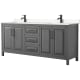 A thumbnail of the Wyndham Collection WCV252580D-VCA-MXX Dark Gray / Carrara Cultured Marble Top / Matte Black Hardware