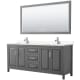 A thumbnail of the Wyndham Collection WCV252580D-VCA-M70 Dark Gray / Carrara Cultured Marble Top / Polished Chrome Hardware