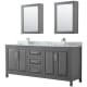 A thumbnail of the Wyndham Collection WCV252580DUNSMED Dark Gray / White Carrara Marble Top / Polished Chrome Hardware