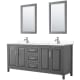 A thumbnail of the Wyndham Collection WCV252580D-VCA-M24 Dark Gray / White Cultured Marble Top / Polished Chrome Hardware