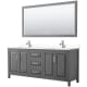 A thumbnail of the Wyndham Collection WCV252580D-VCA-M70 Dark Gray / White Cultured Marble Top / Polished Chrome Hardware
