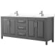 A thumbnail of the Wyndham Collection WCV252580D-VCA-MXX Dark Gray / White Cultured Marble Top / Polished Chrome Hardware