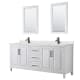 A thumbnail of the Wyndham Collection WCV252580D-QTZ-UNSM24 White / Giotto Quartz Top / Matte Black Hardware