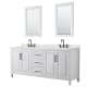 A thumbnail of the Wyndham Collection WCV252580D-QTZ-US3M24 White / Giotto Quartz Top / Matte Black Hardware