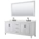 A thumbnail of the Wyndham Collection WCV252580D-QTZ-US3M70 White / Giotto Quartz Top / Matte Black Hardware