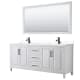 A thumbnail of the Wyndham Collection WCV252580D-VCA-M70 White / White Cultured Marble Top / Matte Black Hardware
